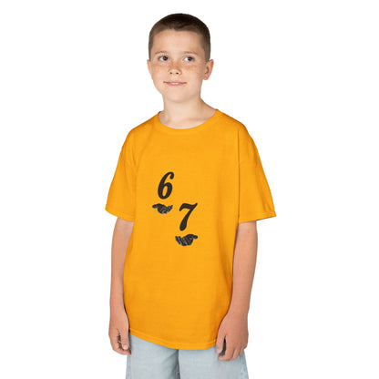 Kids Tee “6 7” Minimalist Graphic — Six Seven Backprint