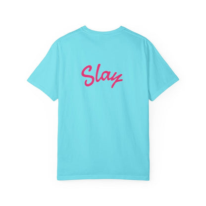 Baddie 67 T-Shirt — Pink Script "Baddie" Front & "Slay" Back - Sole & Drip