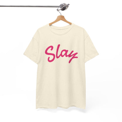 Slay Script T‑Shirt — Pink Script Graphic Tee for Trendy Women & Girls - Sole & Drip