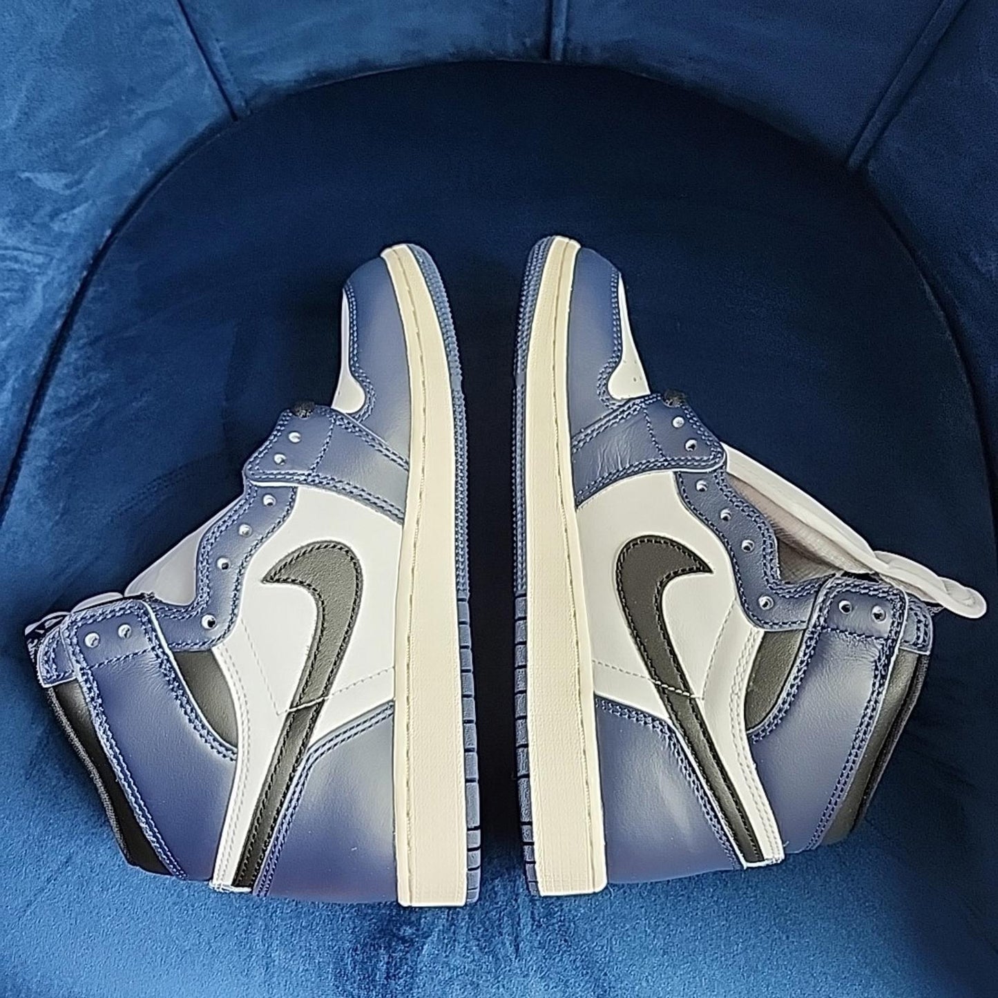 NEW Air Jordan 1 Retro High OG GS 6Y Midnight Navy White Black FD1437-401