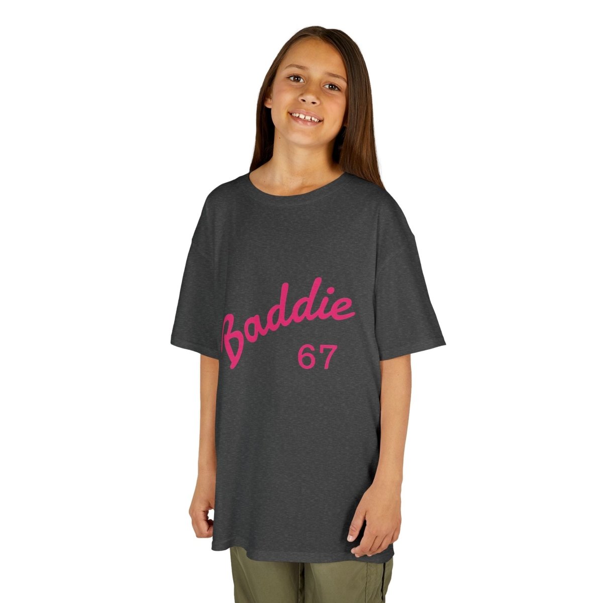 Kids Tee — Pink “Baddie 67” Front & “Slay” Back Graphic - Sole & Drip