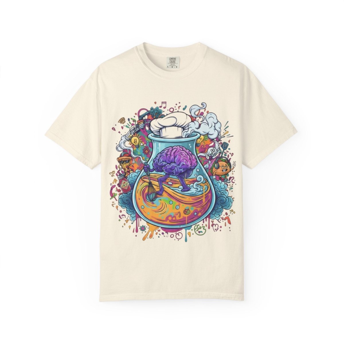"Let Me Cook" T-Shirt — Colorful Chef Brain Illustration - Sole & Drip
