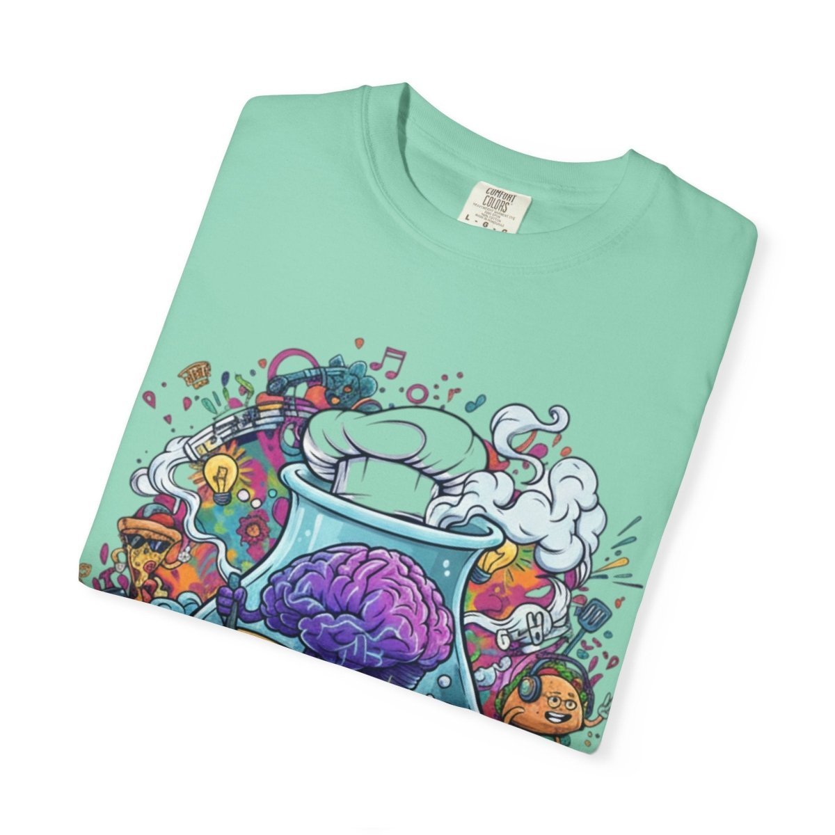 "Let Me Cook" T-Shirt — Colorful Chef Brain Illustration - Sole & Drip