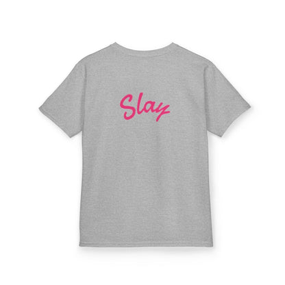 Kids Tee — Pink “Baddie 67” Front & “Slay” Back Graphic - Sole & Drip