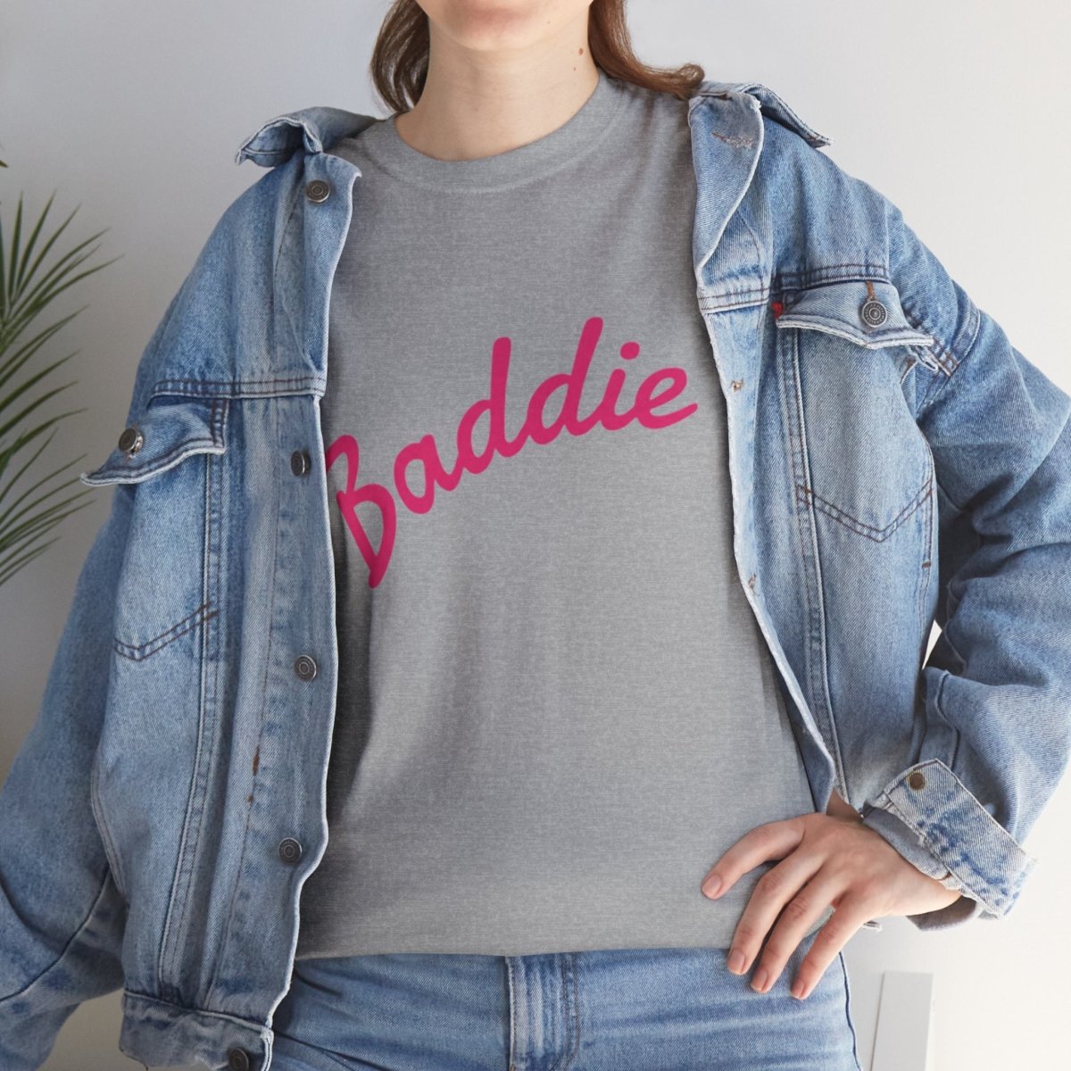 Baddie Script Tee — Pink Retro Graphic T‑Shirt - Sole & Drip