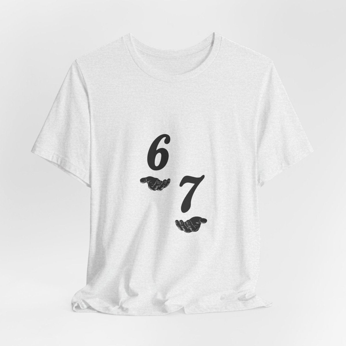 6 7 W hands Tee — Minimal 6 7 w/hands Graphic T-Shirt - Sole & Drip