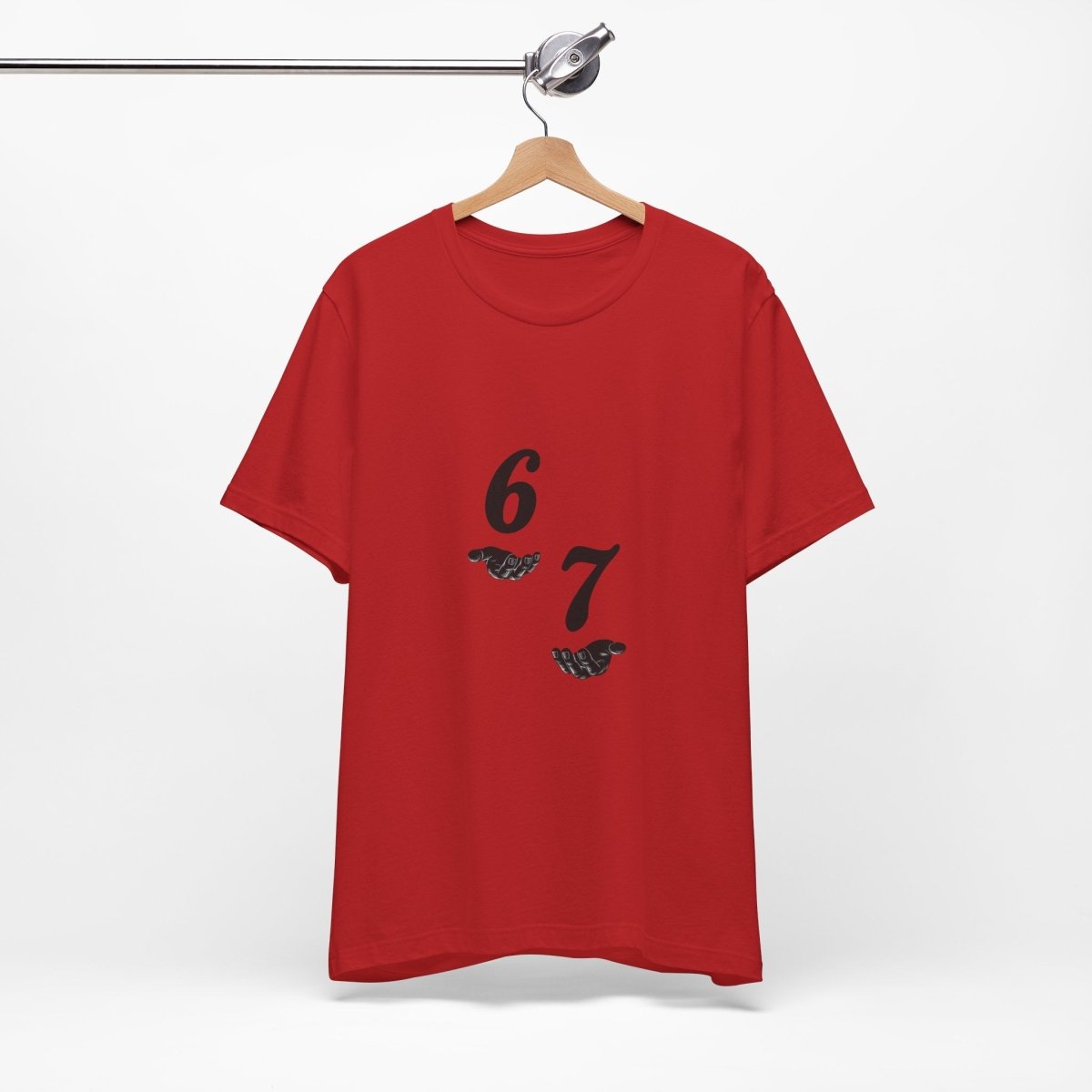 6 7 W hands Tee — Minimal 6 7 w/hands Graphic T-Shirt - Sole & Drip