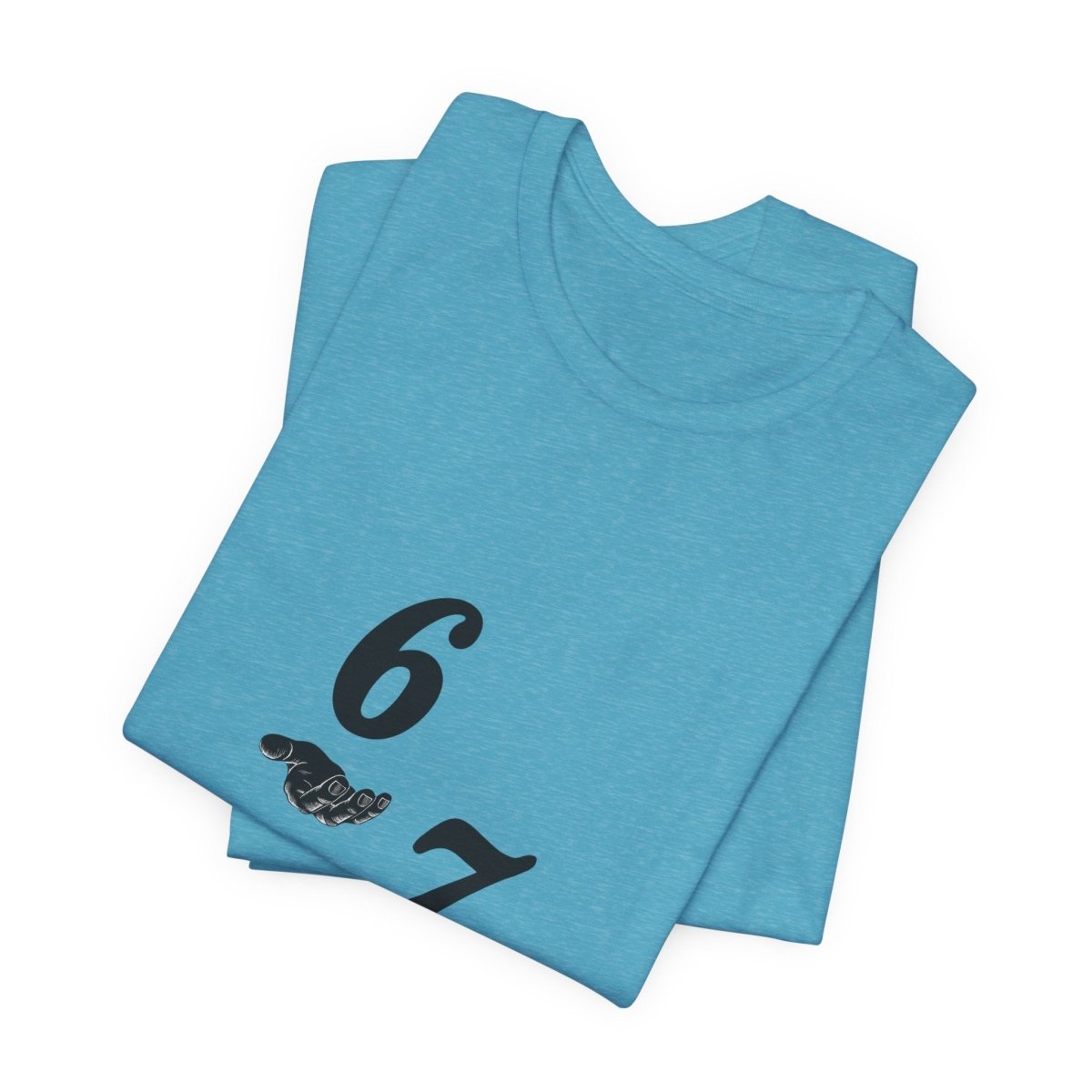 6 7 W hands Tee — Minimal 6 7 w/hands Graphic T-Shirt - Sole & Drip