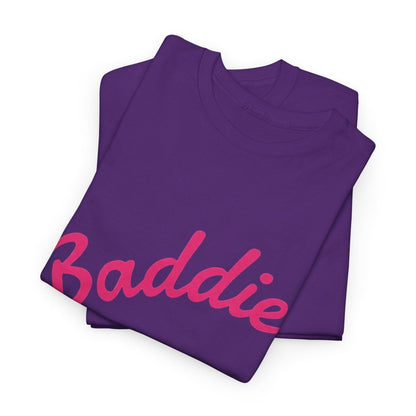 Baddie Script Tee — Pink Retro Graphic T‑Shirt - Sole & Drip