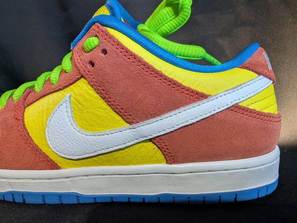 Nike SB Dunk Low Pro "Bart Simpson" Red Yellow Size 6 Used VGC BQ6817 - 602 - Sole & Drip