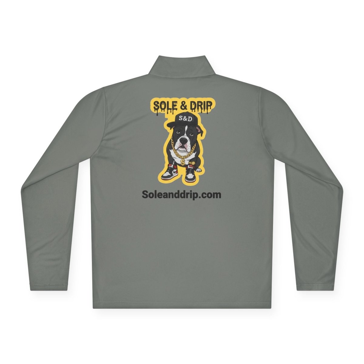 Sole and Drip Long Sleeve Quarter zip — 'SOLE AND DRIP' Design - Sole & Drip