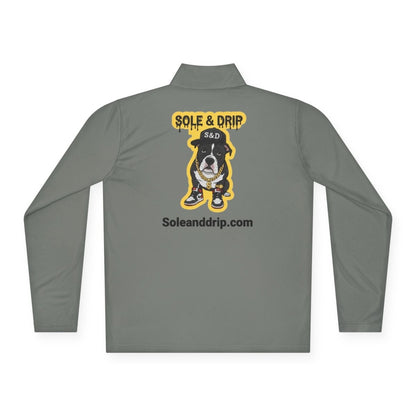 Sole and Drip Long Sleeve Quarter zip — 'SOLE AND DRIP' Design - Sole & Drip