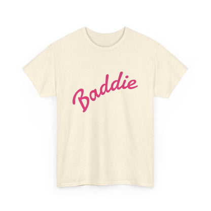 Baddie Script Tee — Pink Retro Graphic T‑Shirt - Sole & Drip