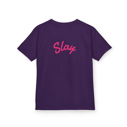 Kids Tee — Pink “Baddie 67” Front & “Slay” Back Graphic - Sole & Drip