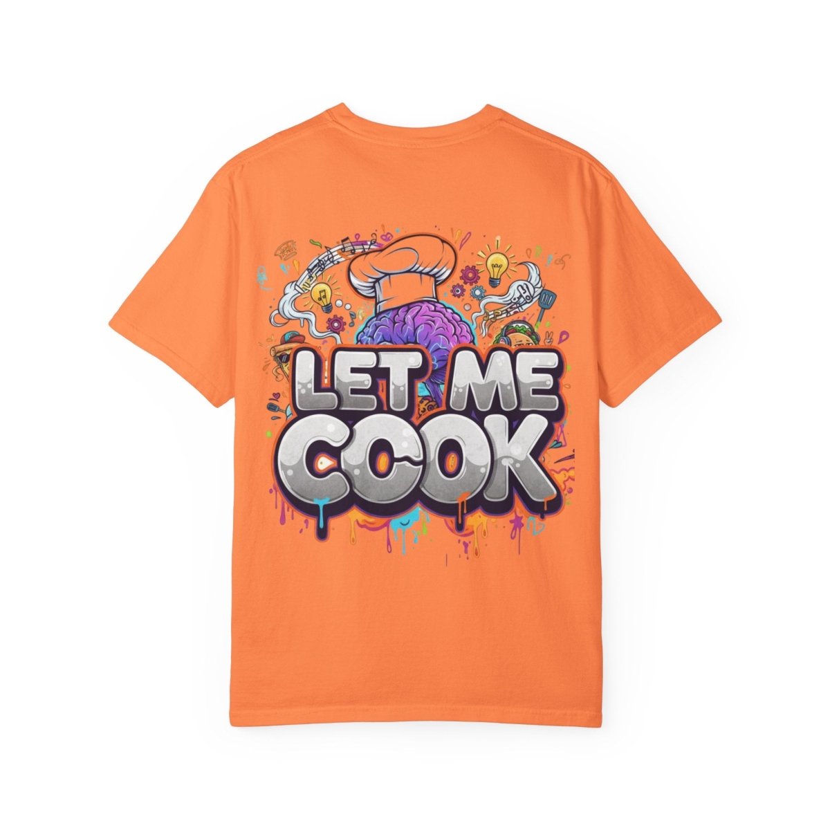 "Let Me Cook" T-Shirt — Colorful Chef Brain Illustration - Sole & Drip