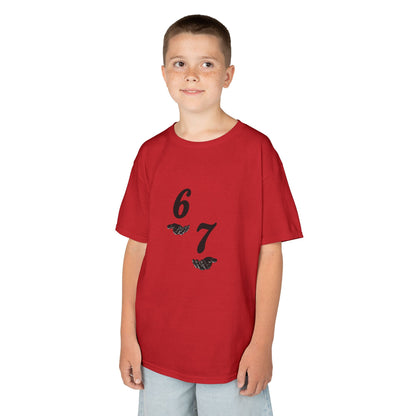 Kids Tee “6 7” Minimalist Graphic — Six Seven Backprint