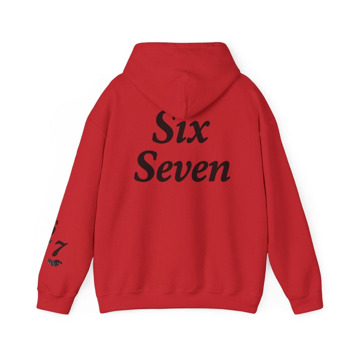 Hooded Sweatshirt - 6 7 w/hands on Front , Six Seven on back and 6 7 w hands on Left side - Sole & Drip