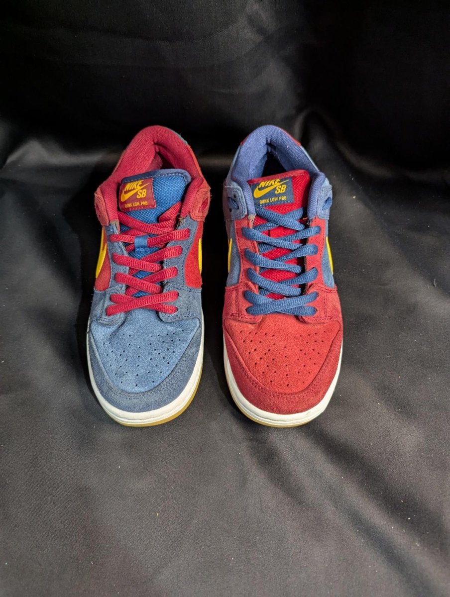 Nike SB Dunk Low Pro "Barcelona" Catalonia Mismatched US 8 DJ0606 - 400 Used - Sole & Drip