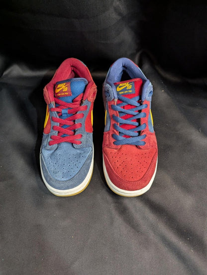 Nike SB Dunk Low Pro "Barcelona" Catalonia Mismatched US 8 DJ0606 - 400 Used - Sole & Drip