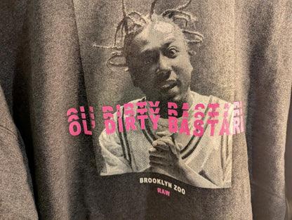 NWT Ol' Dirty Bastard ODB "Brooklyn Zoo RAW" Pullover Hoodie Gray Medium Rap Hip - Sole & Drip