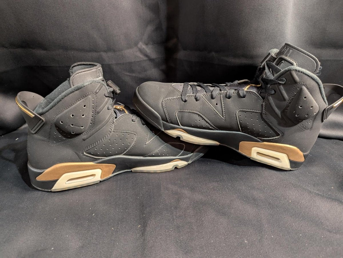 Jordan 6 Retro DMP "Defining Moments" Black Gold Sz 12 Used Good CT4954 - 007 - Sole & Drip