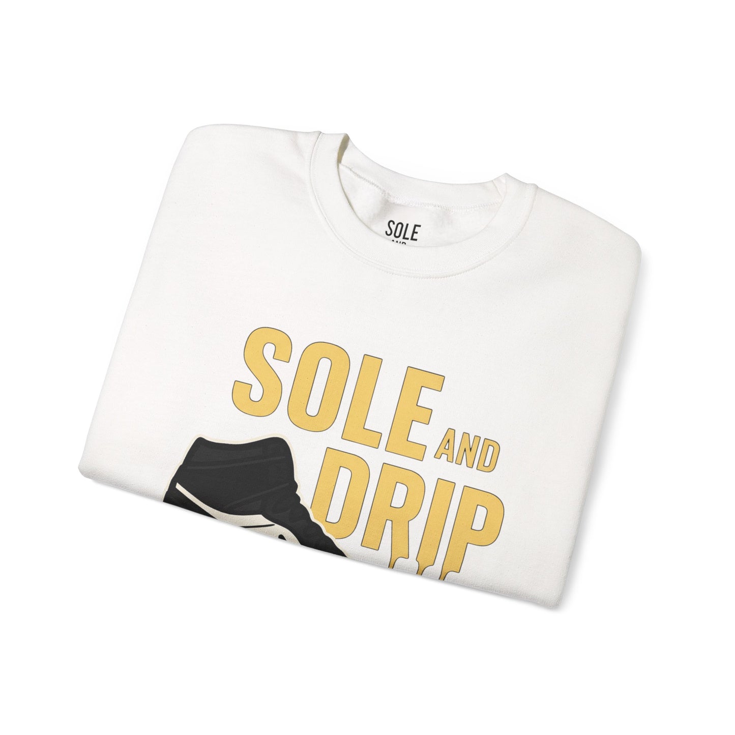 Sole and Drip Sweatshirt — Sneaker Graphic Shirt with 'SOLE AND DRIP' Design