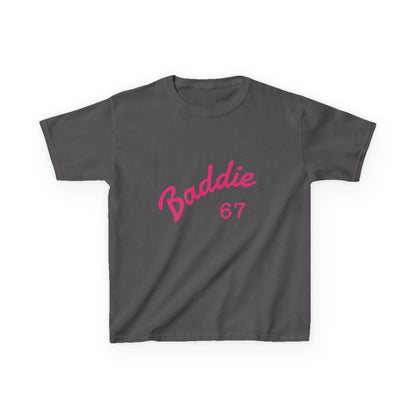 Kids Tee — Pink “Baddie 67” Front & “Slay” Back Graphic - Sole & Drip