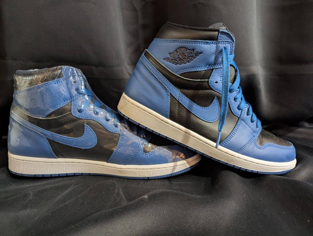 NEW NIB Air Jordan 1 High OG "Dark Marina Blue" Black Blue Size 12 555088 - 404 - Sole & Drip