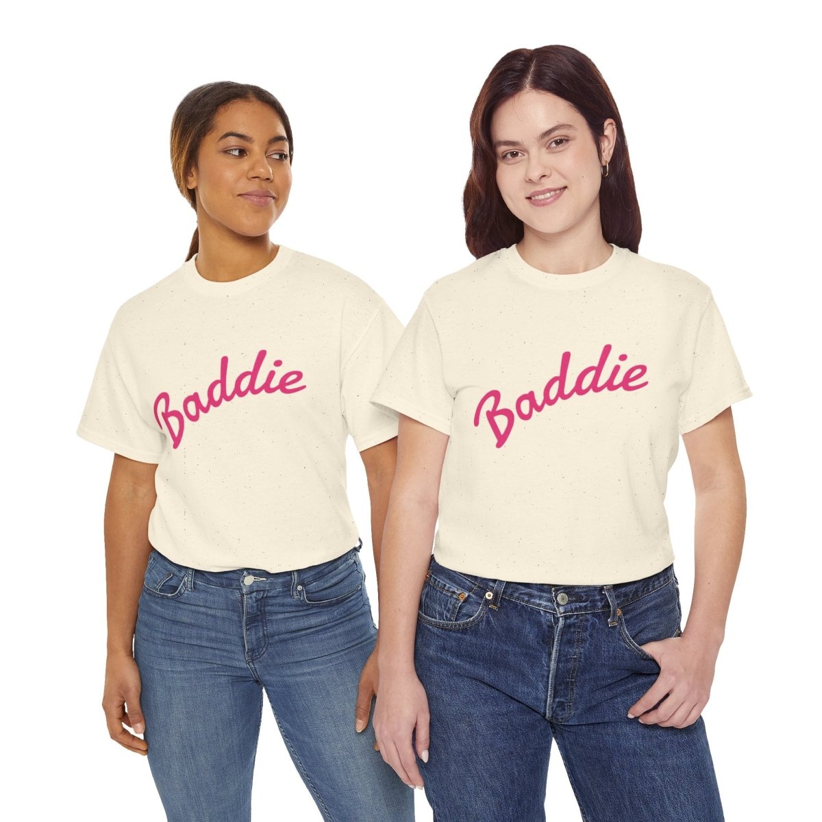 Baddie Script Tee — Pink Retro Graphic T‑Shirt - Sole & Drip