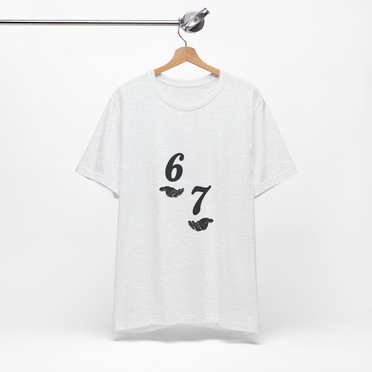 6 7 W hands Tee — Minimal 6 7 w/hands Graphic T-Shirt - Sole & Drip
