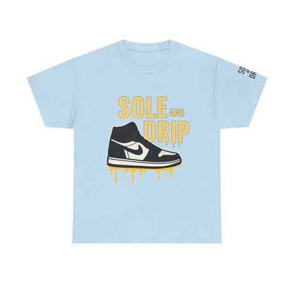 Sole and Drip Short Sleeve Tee — Sneaker Graphic Shirt with 'SOLE AND DRIP' Design
