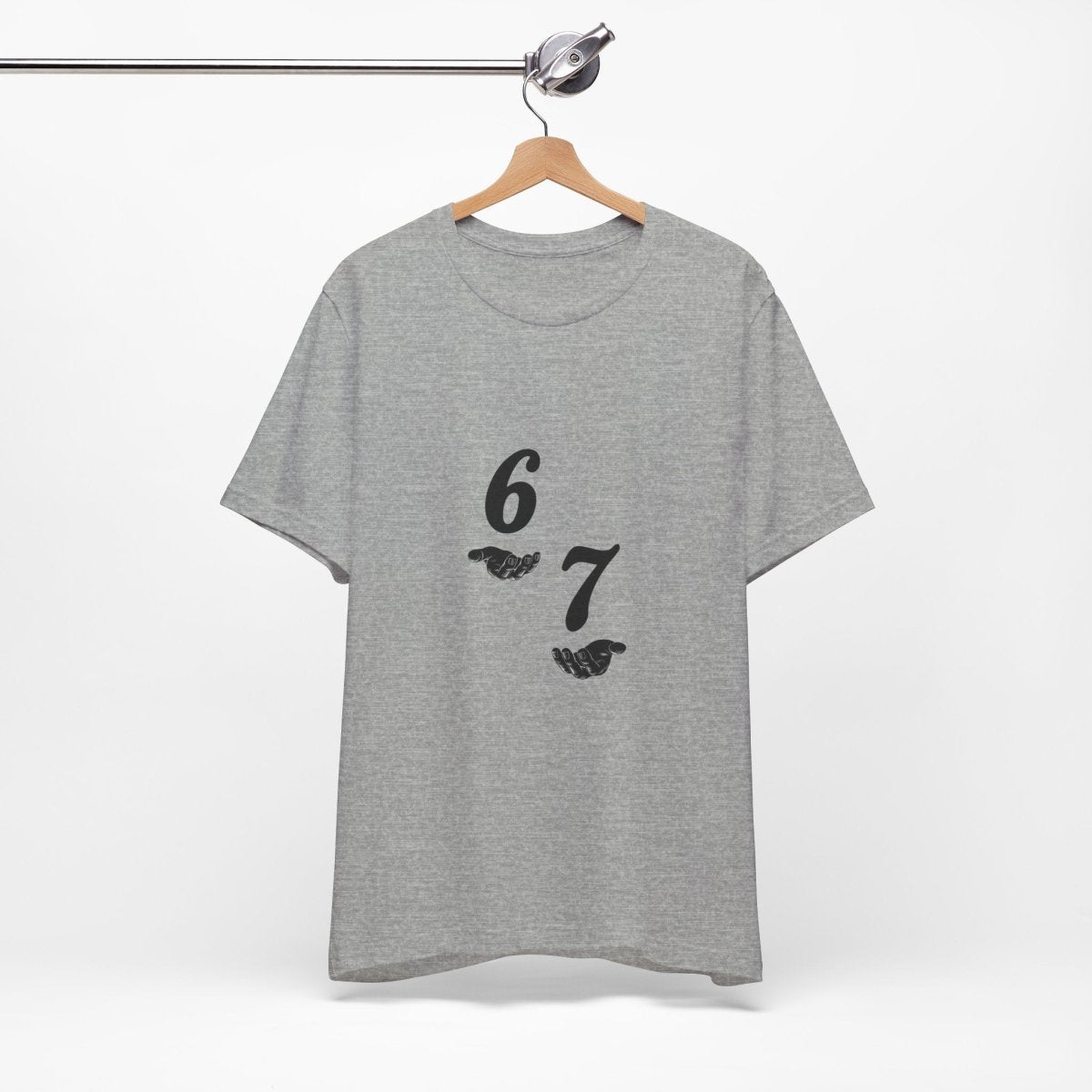 6 7 W hands Tee — Minimal 6 7 w/hands Graphic T-Shirt - Sole & Drip
