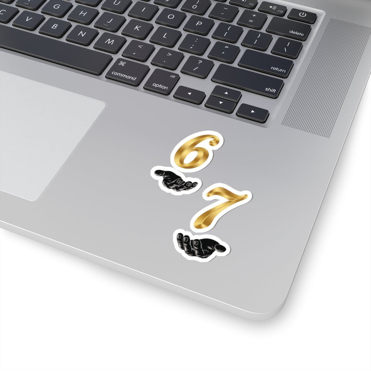 Gold 6 7 with Hands Sticker - Sole & Drip