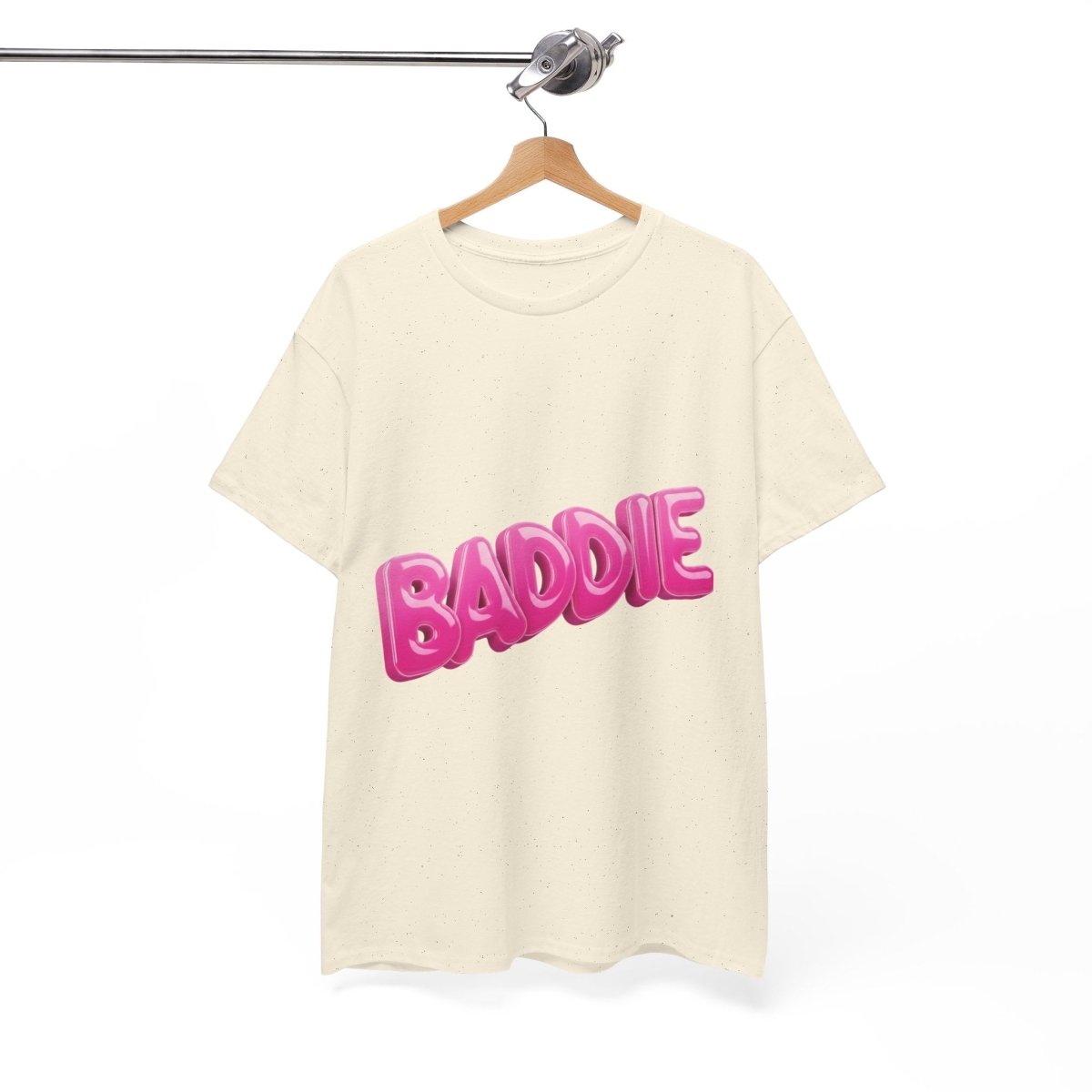 Baddie Pink Bubble Text Tee - Trendy Graphic T-Shirt - Sole & Drip
