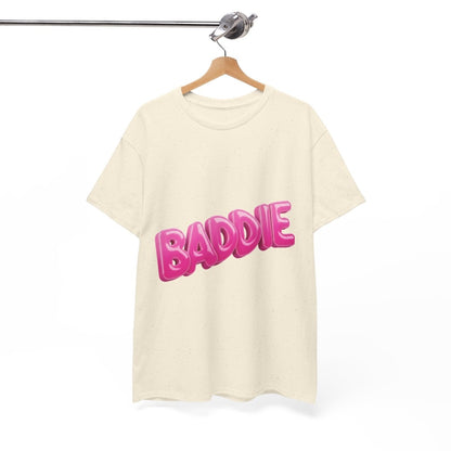 Baddie Pink Bubble Text Tee - Trendy Graphic T-Shirt - Sole & Drip
