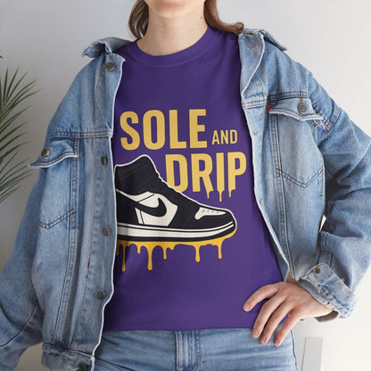 Sole and Drip Short Sleeve Tee — Sneaker Graphic Shirt with 'SOLE AND DRIP' Design - Sole & Drip