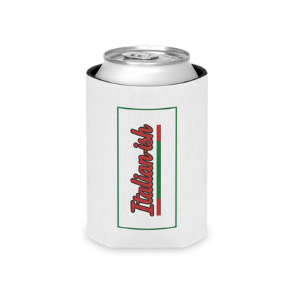 Italian-ish Can Cooler – Retro Script with Italy Flag Accent