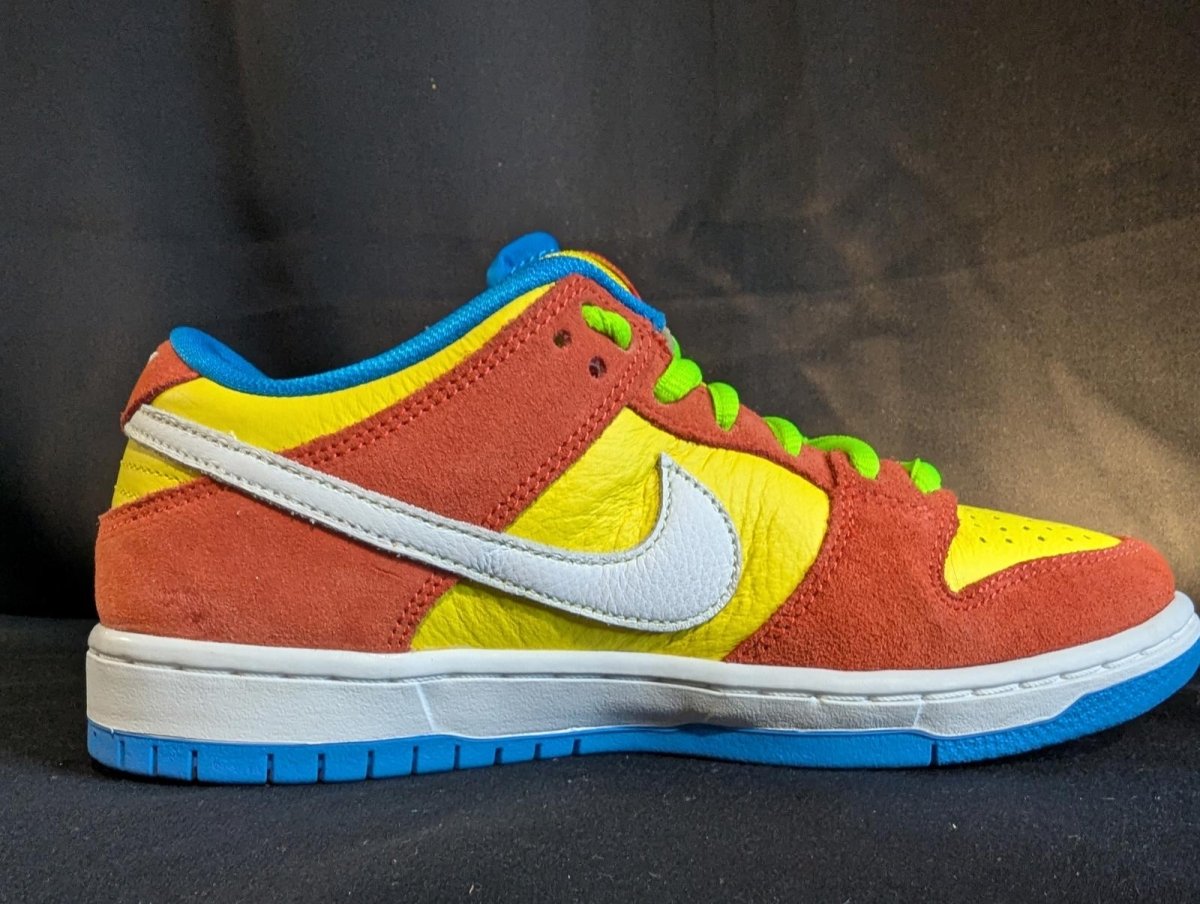 Nike SB Dunk Low Pro "Bart Simpson" Red Yellow Size 6 Used VGC BQ6817 - 602 - Sole & Drip