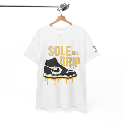 Sole and Drip Short Sleeve Tee — Sneaker Graphic Shirt with 'SOLE AND DRIP' Design