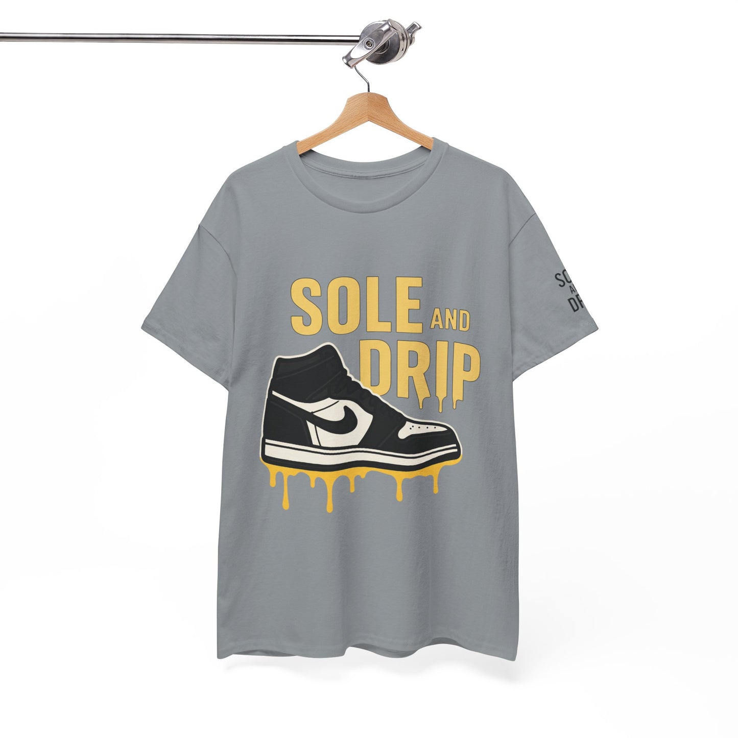 Sole and Drip Short Sleeve Tee — Sneaker Graphic Shirt with 'SOLE AND DRIP' Design