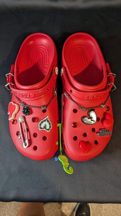 New Crocs Classic Clog Karol G Red Men's Size 12 Limited Edition - Sole & Drip