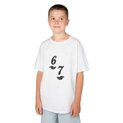 Kids Tee “6 7” Minimalist Graphic — Six Seven Backprint