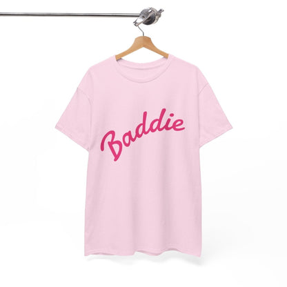 Baddie Script Tee — Pink Retro Graphic T‑Shirt - Sole & Drip