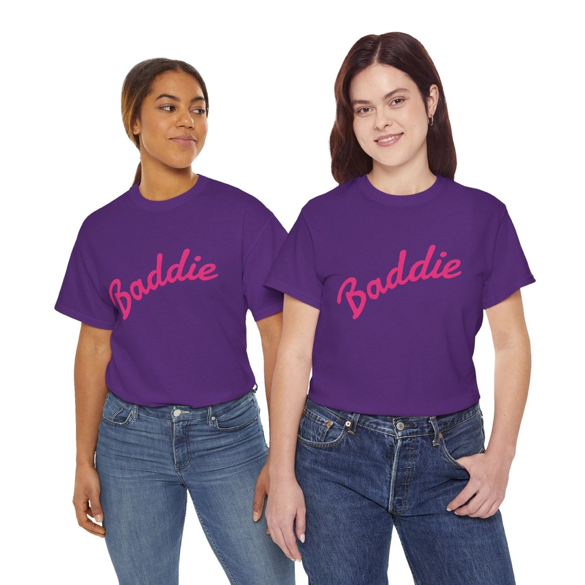 Baddie Script Tee — Pink Retro Graphic T‑Shirt - Sole & Drip