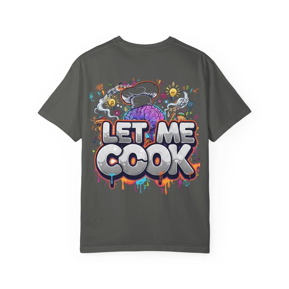 "Let Me Cook" T-Shirt — Colorful Chef Brain Illustration - Sole & Drip