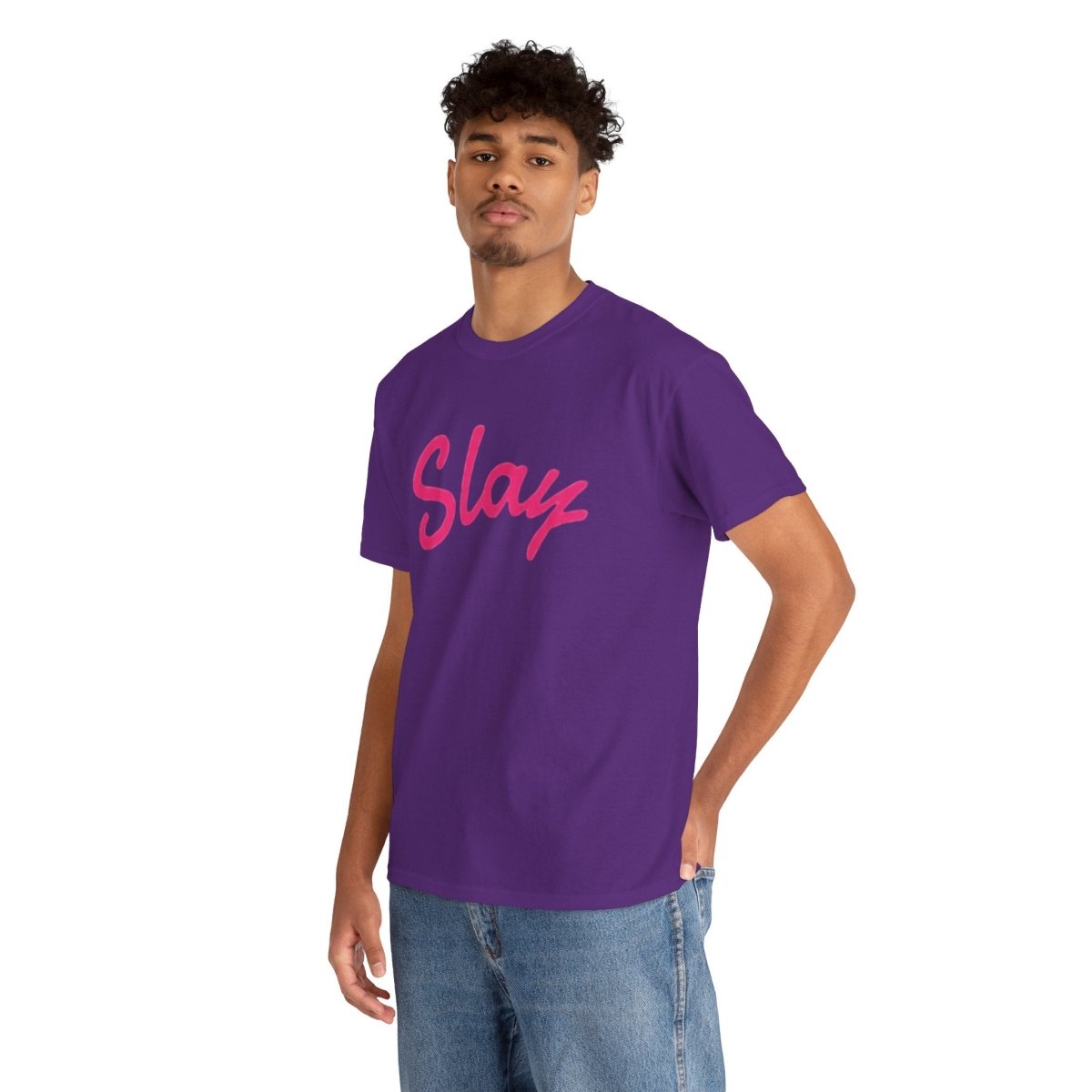 Slay Script T‑Shirt — Pink Script Graphic Tee for Trendy Women & Girls - Sole & Drip