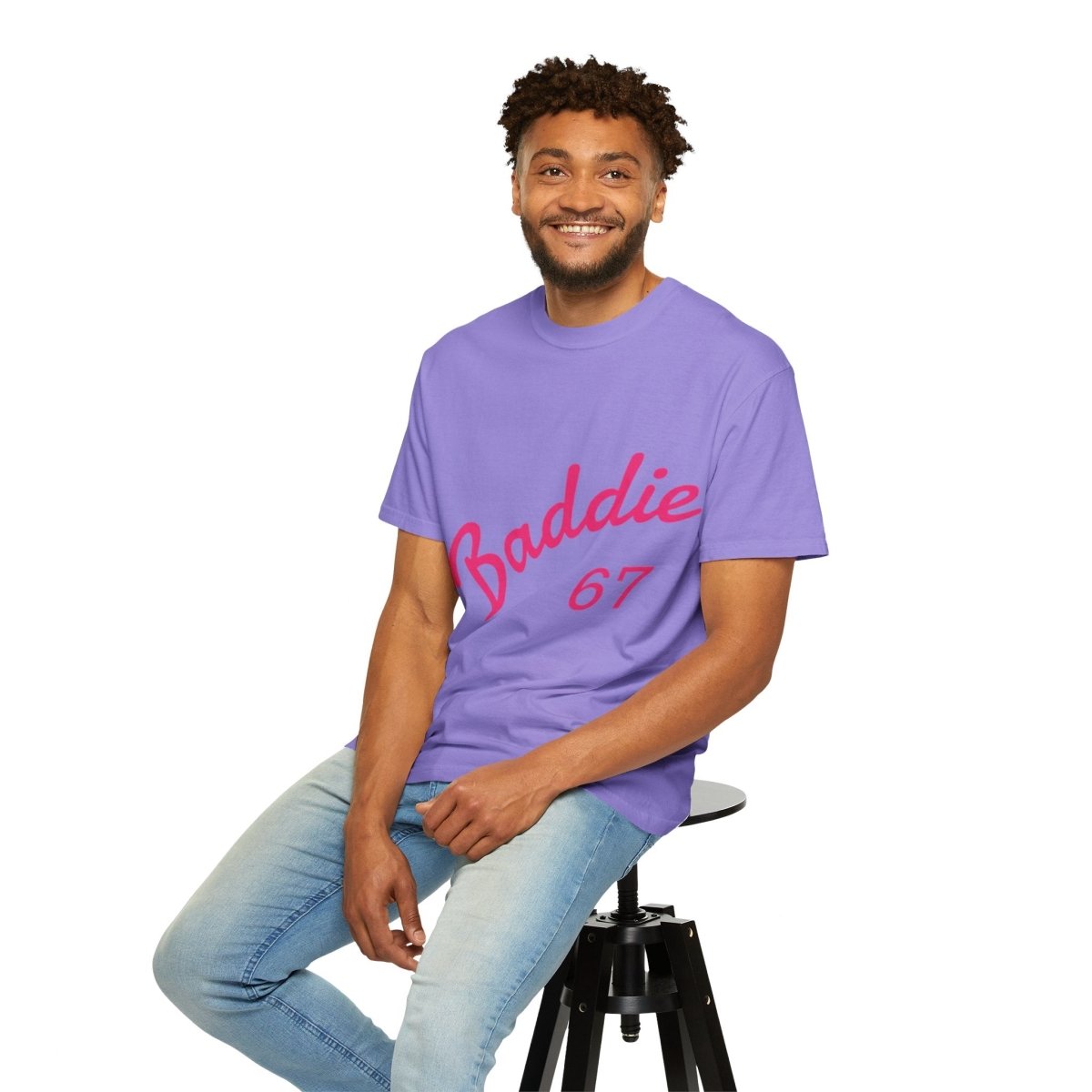 Baddie 67 T-Shirt — Pink Script "Baddie" Front & "Slay" Back - Sole & Drip
