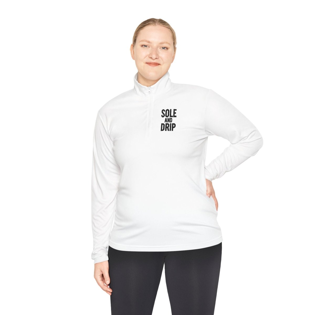 Sole and Drip Long Sleeve Quarter zip — 'SOLE AND DRIP' Design - Sole & Drip