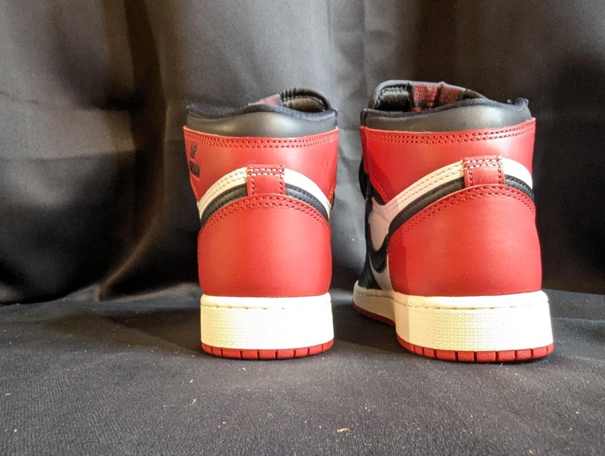 NEW NIB Air Jordan 1 High OG "Black Toe Reimagined" 4Y FD1413 - 106 Red - Sole & Drip