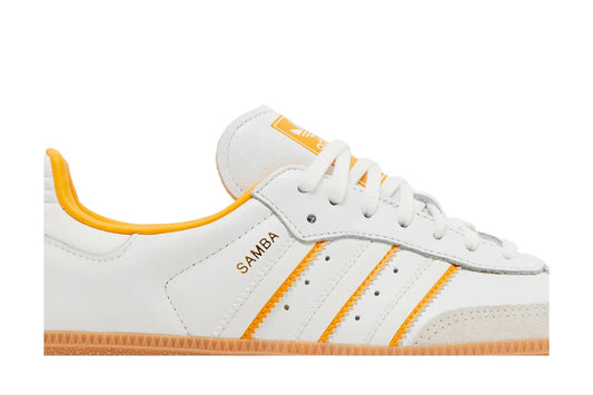 NEW! adidas Samba OG J White Crew Yellow IH5582 Sneakers Kid's Size 4M No Box